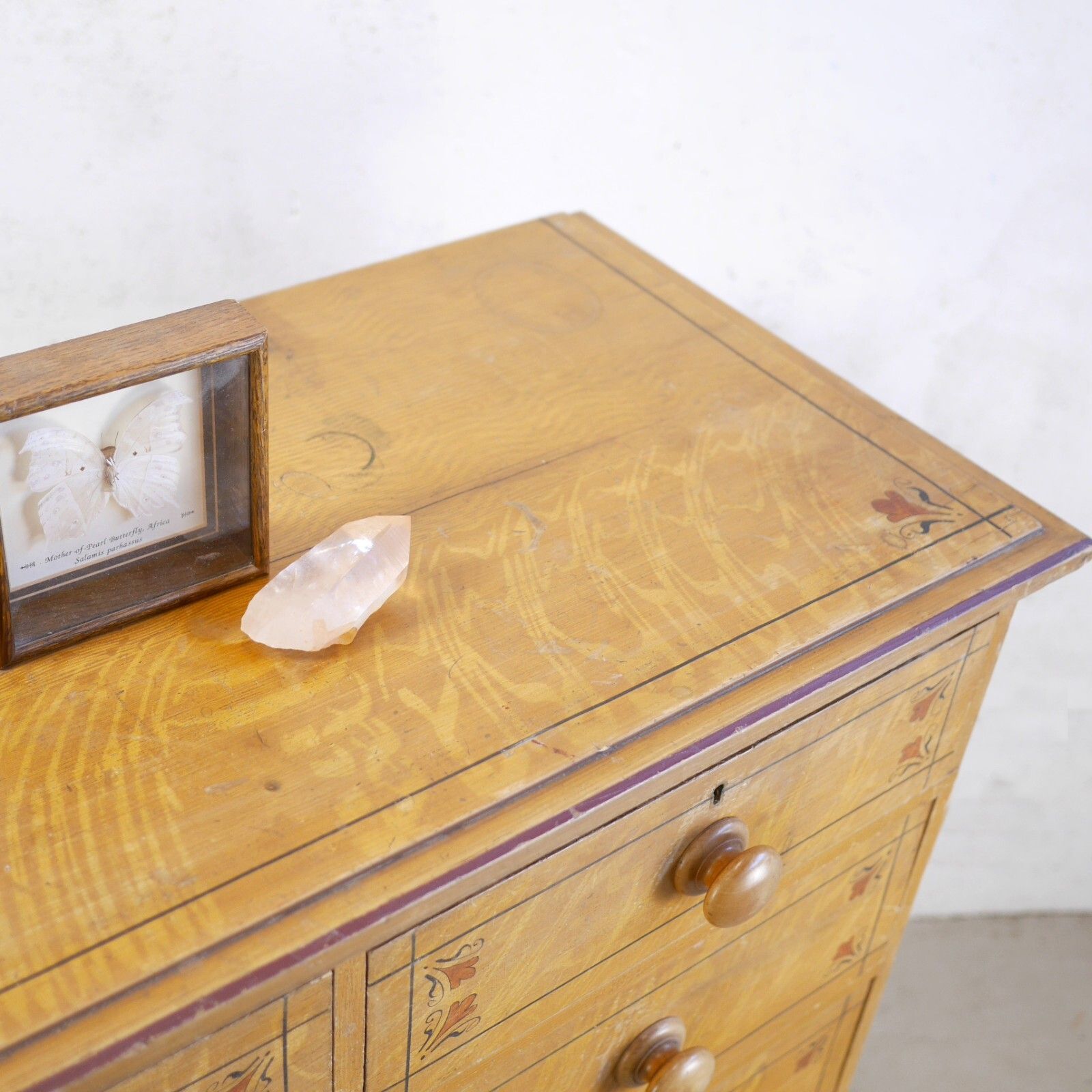 photo vinterior Aesthetic Movement Scumble Pine Chest Of Drawers Antique 19th Century #102838