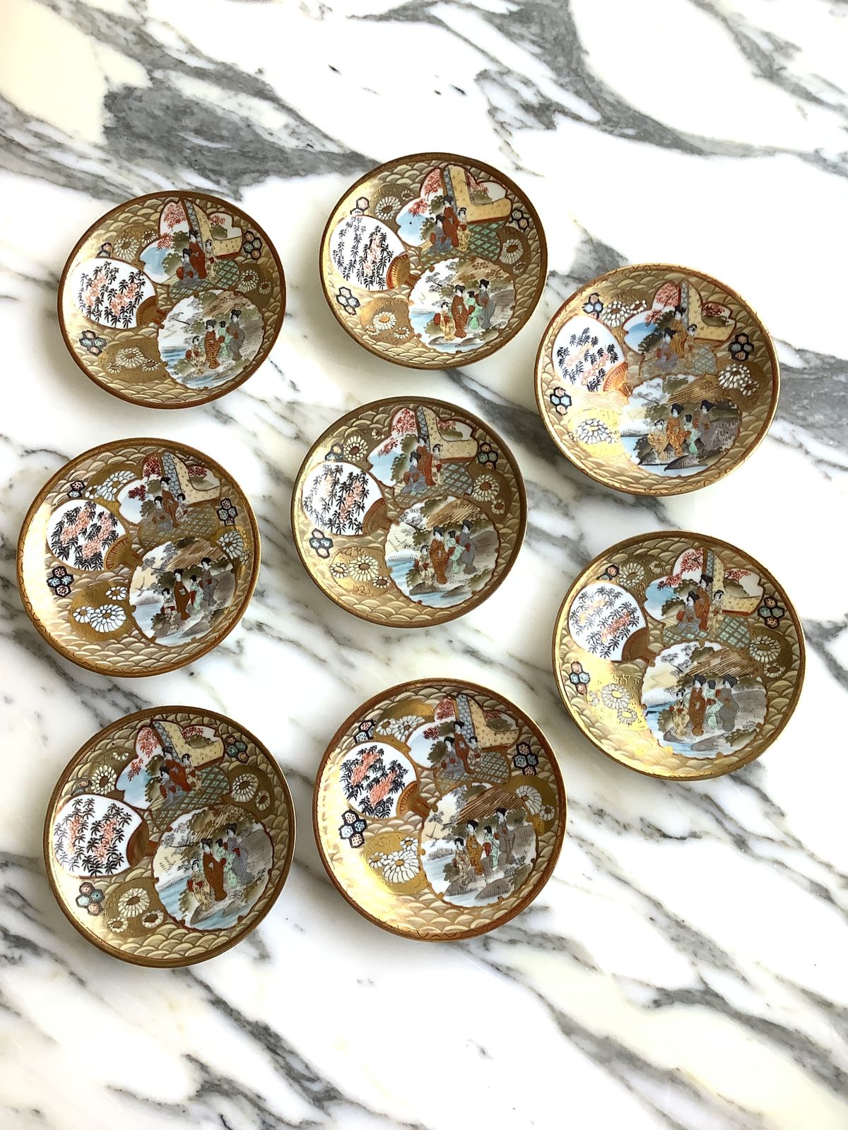 Beautiful Japanese Eggshell Porcelain Tea Set photo 54.0