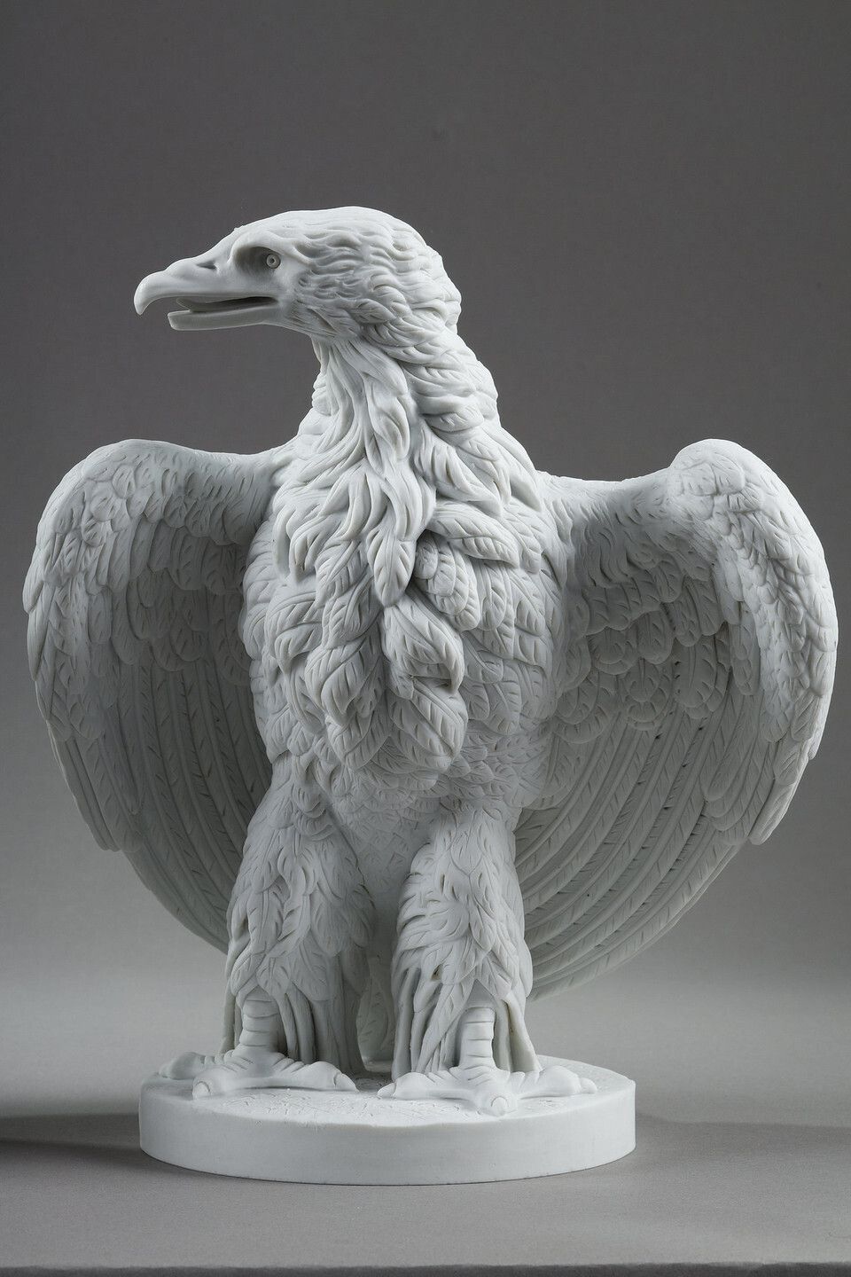 Pair Biscuit Sculptures Of Napoleon III Eagles photo 4453.0