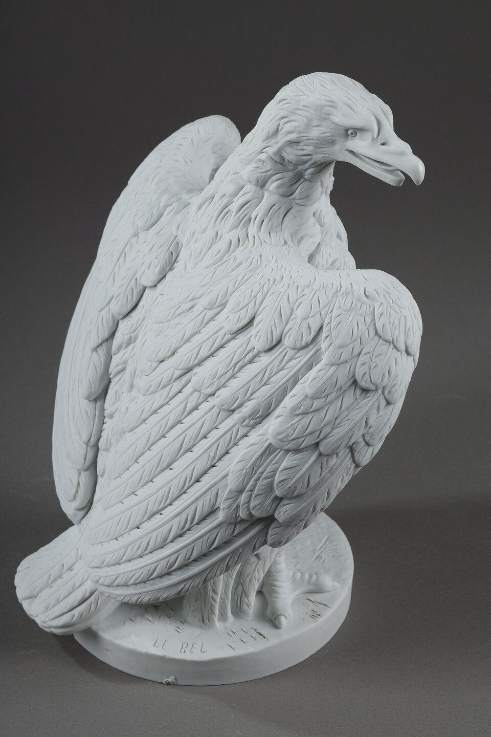 photo furniture Pair Biscuit Sculptures Of Napoleon III Eagles