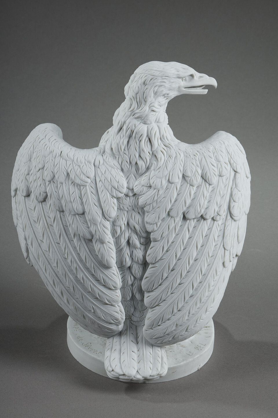photo for sale Pair Biscuit Sculptures Of Napoleon III Eagles