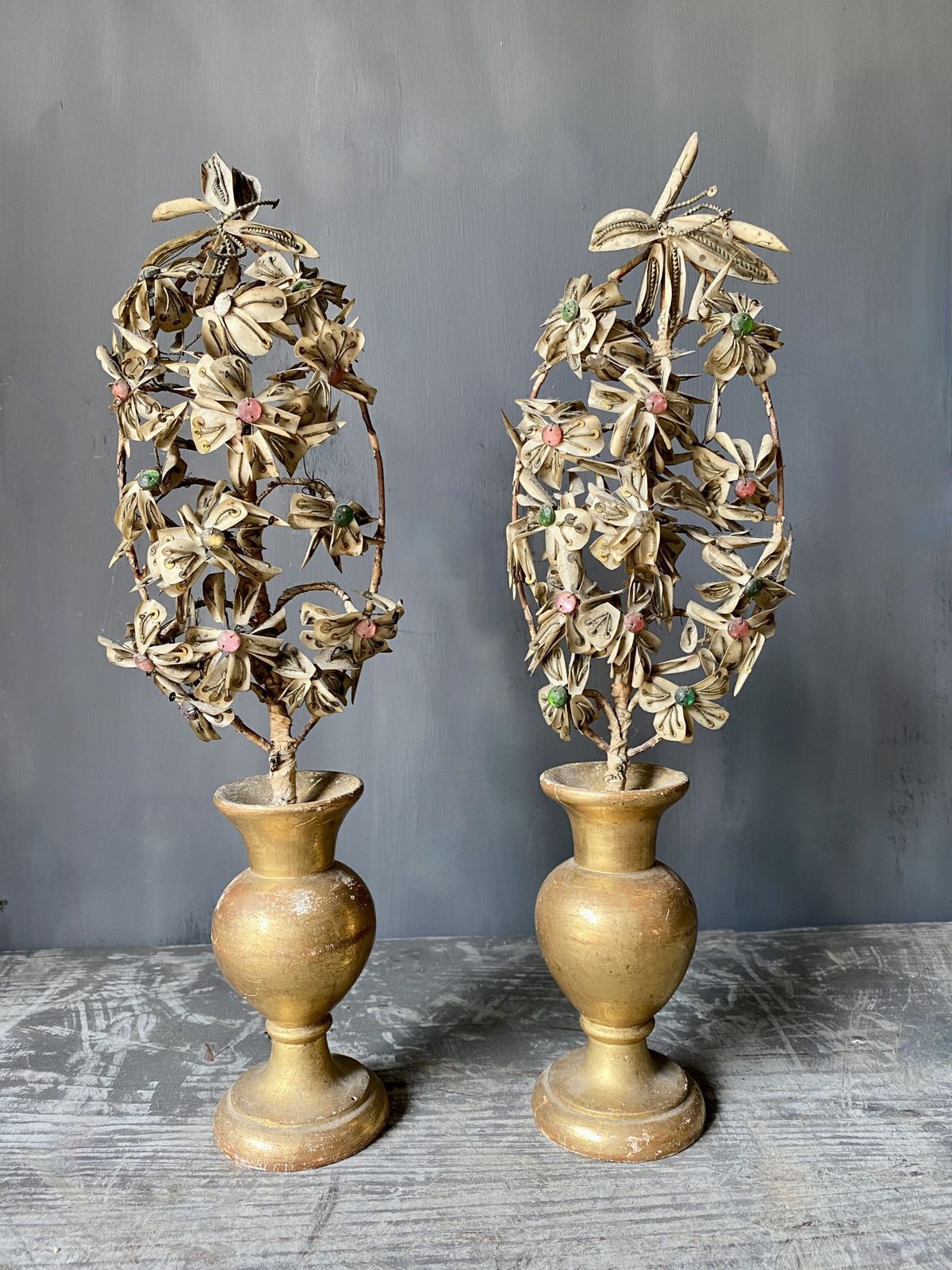 Pair Of Pelmetti In Gilded Anphors. ( Circa 1880) photo for sale