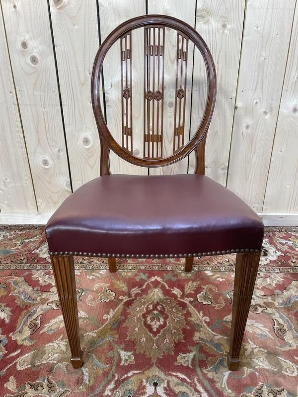 Suite De 6 Chaises De Style Louis XVI Bordeaux photo furniture