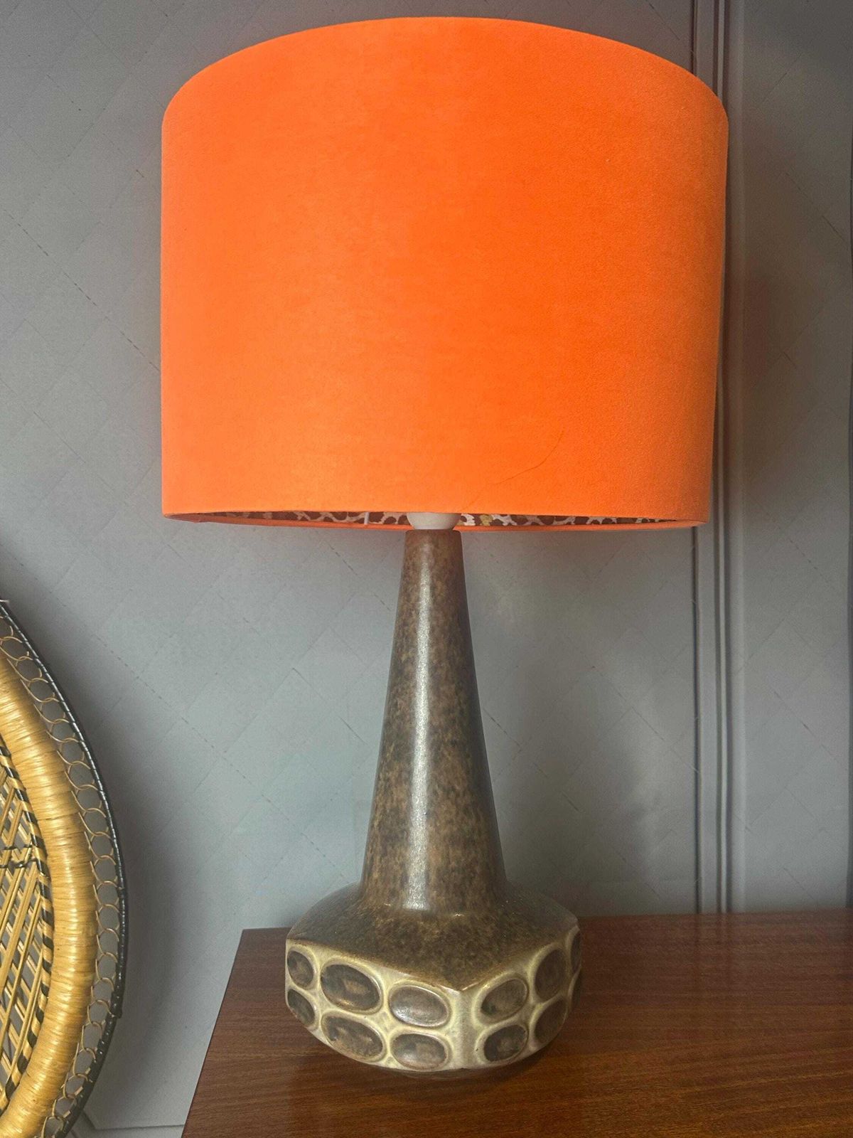 Ceramic Table Lamp Designed By Marianne Stark For Michael Andersen From The 1960s. Vintage Table Lamp, Mid Century Lamp Base, Mcm Decor photo furniture