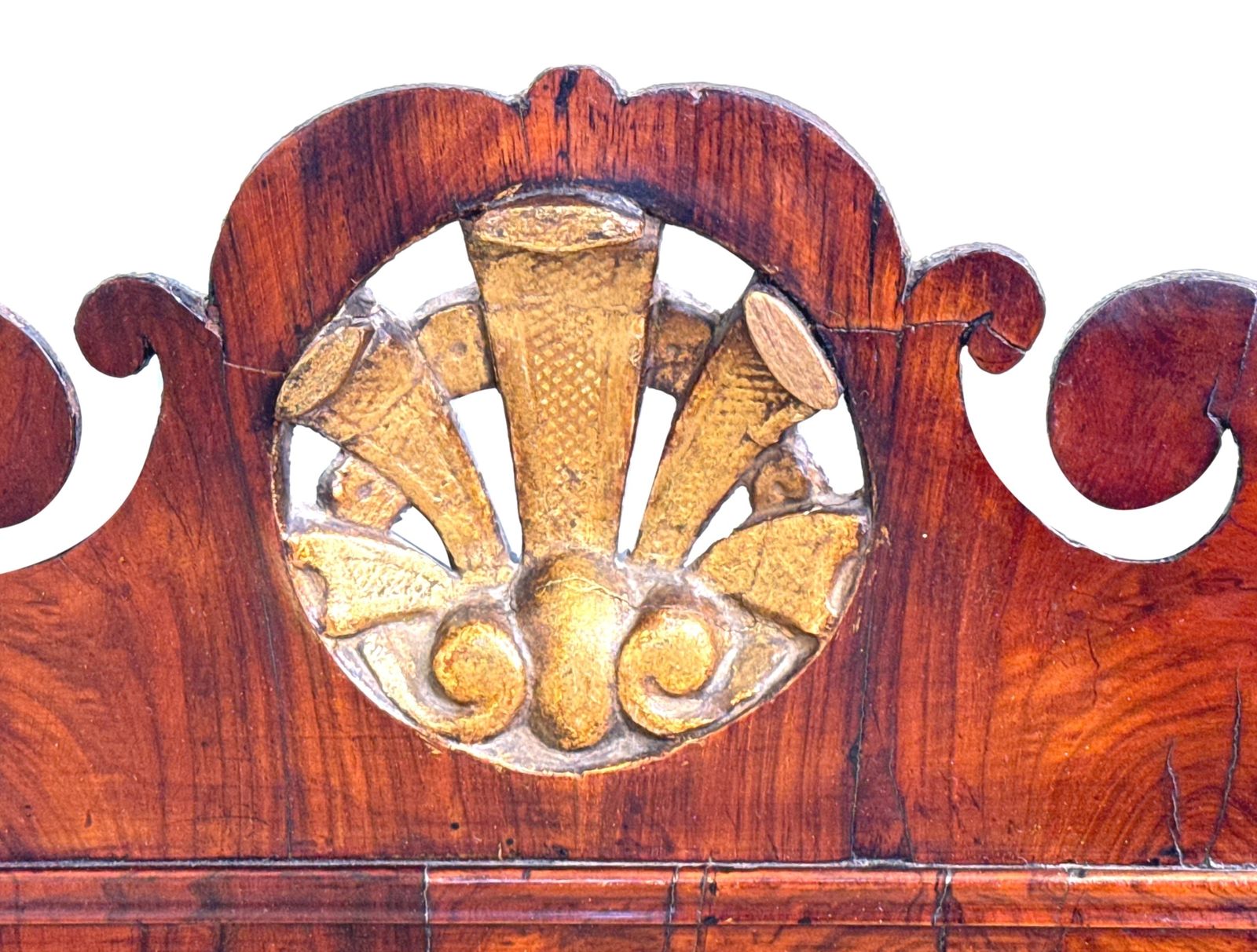 George II Walnut & Gilt Wall Mirror (England, Circa 1730) photo for sale
