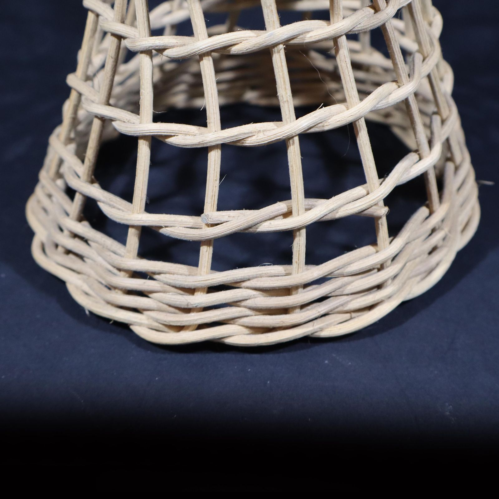 photo for sale Mid Century French Hat Stand Wire Rattan Mannequin Head Hat Wig Display, Wicker Home Decor