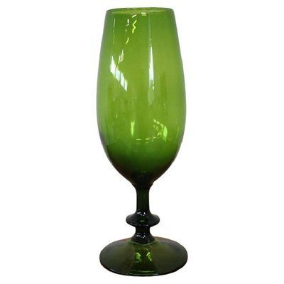 Italian Vase In Green Art Glass, 1960s