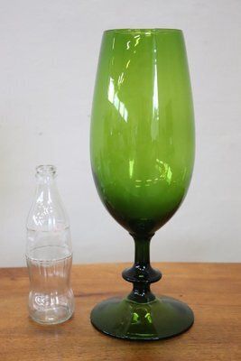 Italian Vase In Green Art Glass, 1960s photo Home Decor