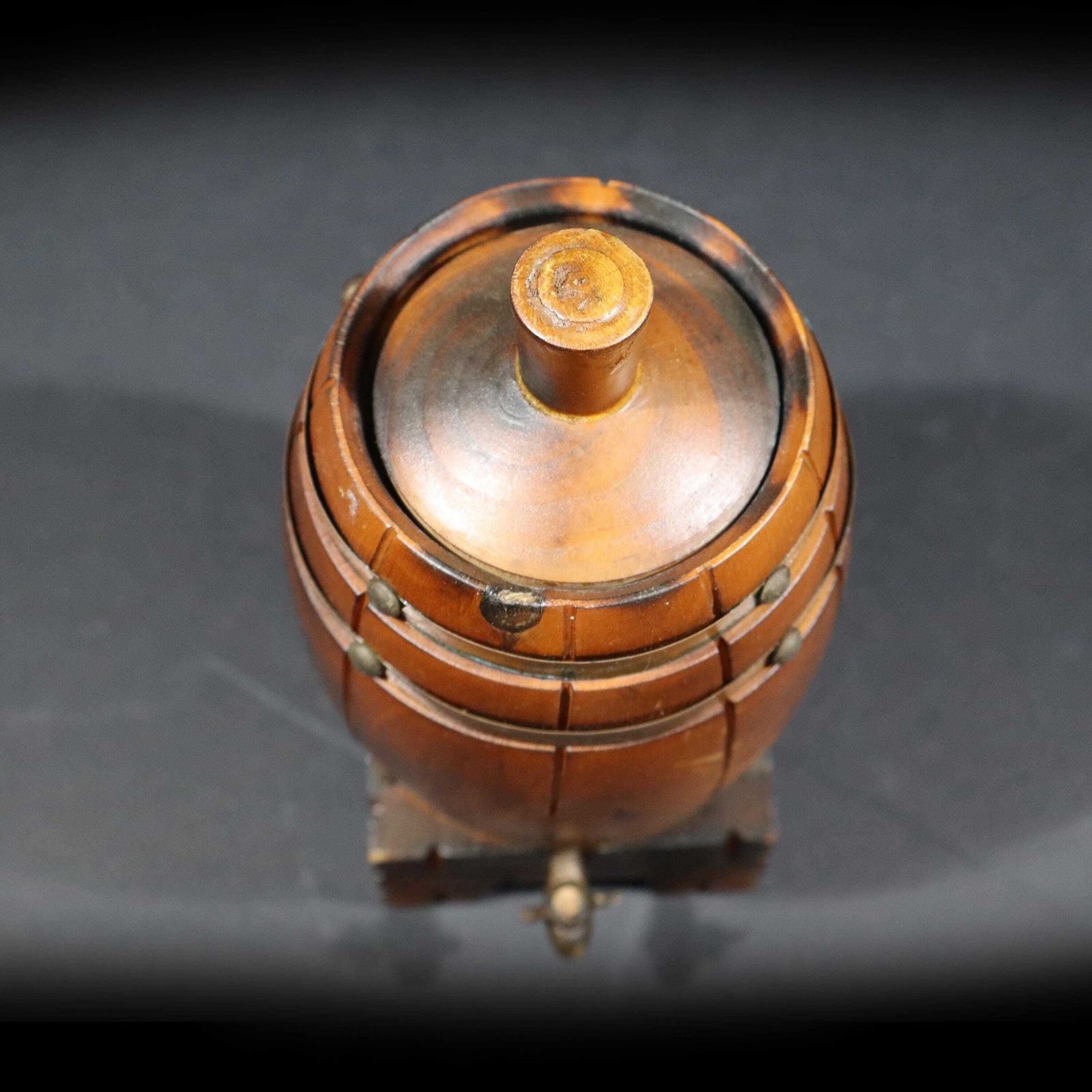 Vintage Wood Cigarette Dispenser Rustic French Wine Barrel Cigarette Dispenser photo 130.0
