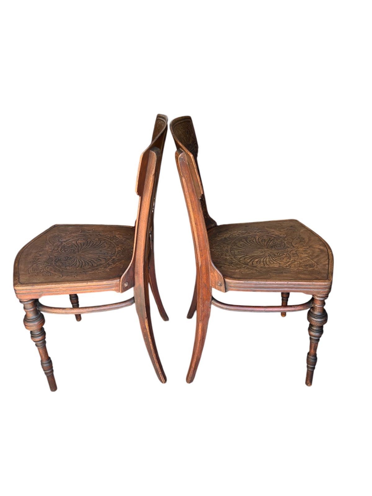 J&J Kohn Of Austria Victorian Rare  Set Of 2 Matching Chairs photo vintage