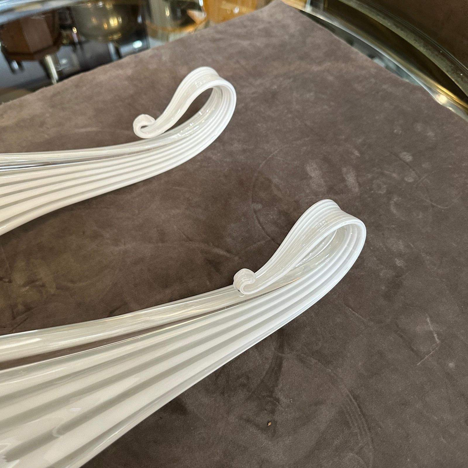 photo furniture A Pair Of 1970s Mid Century Modern Murano Glass Huge Wall Sconces By Franco Luce