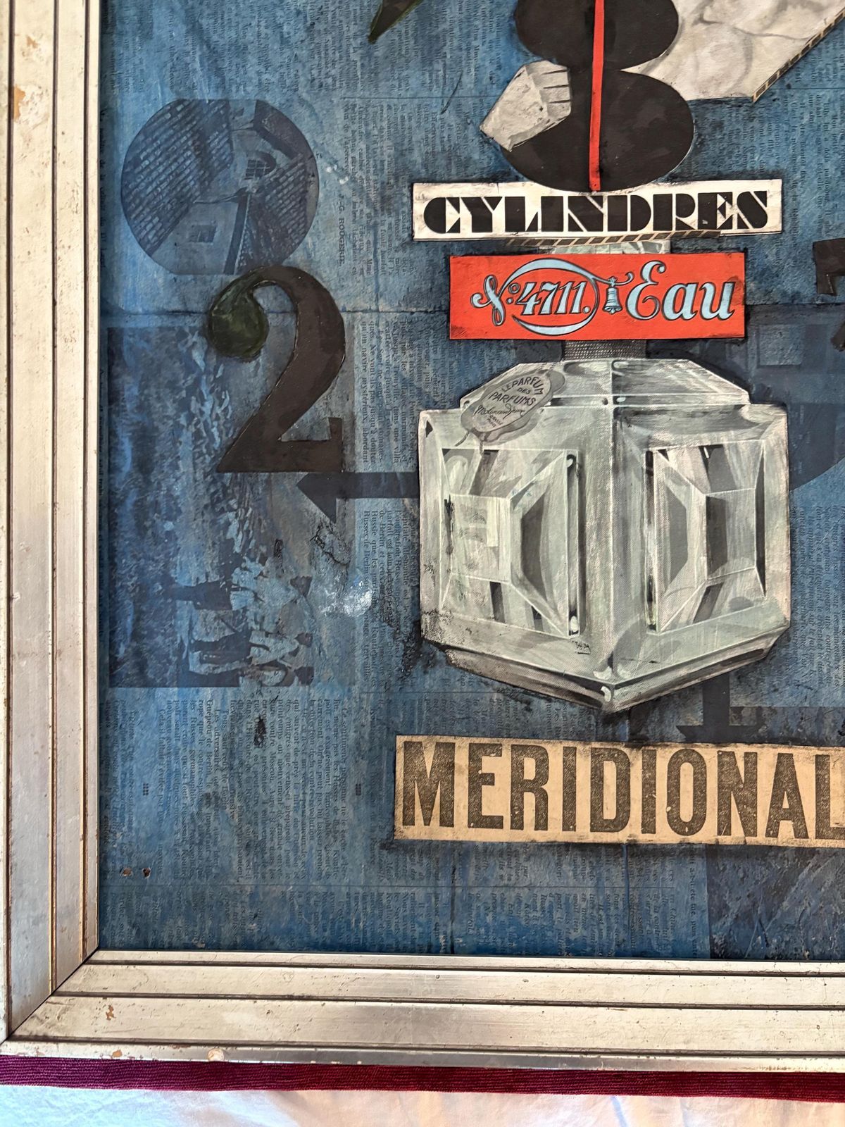 1930s French Mixed Media/Gouache/Collage On Panel Dadaism Dada Industrial Composition Modernist Modernism Avant Garde Cubism Cubist photo for sale