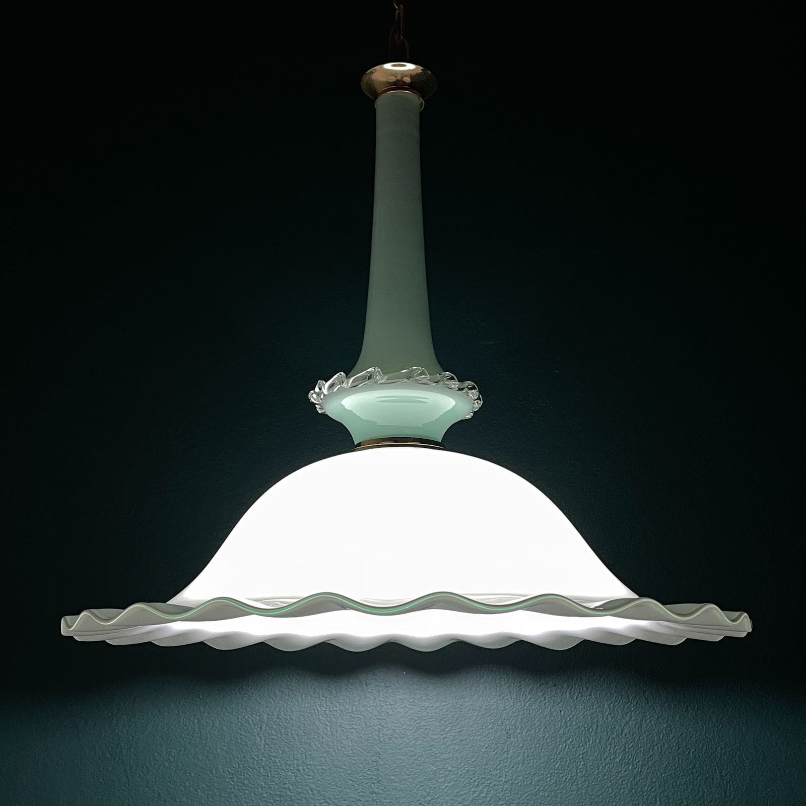 Vintage Murano Glass Pendant Lamp By Venini, Italy 1970s photo furniture