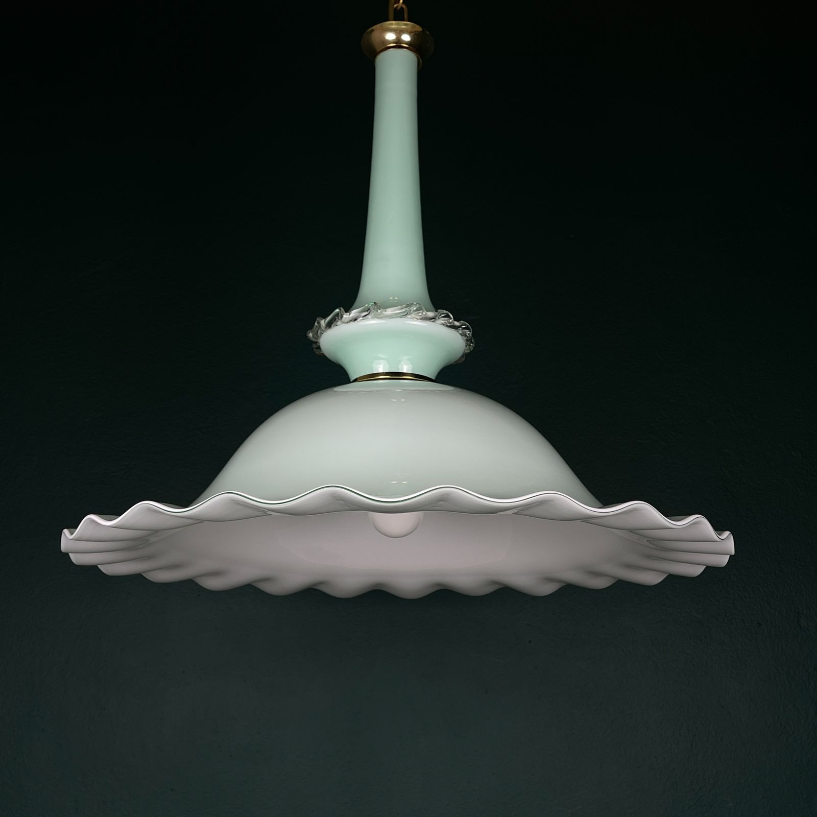 Vintage Murano Glass Pendant Lamp By Venini, Italy 1970s