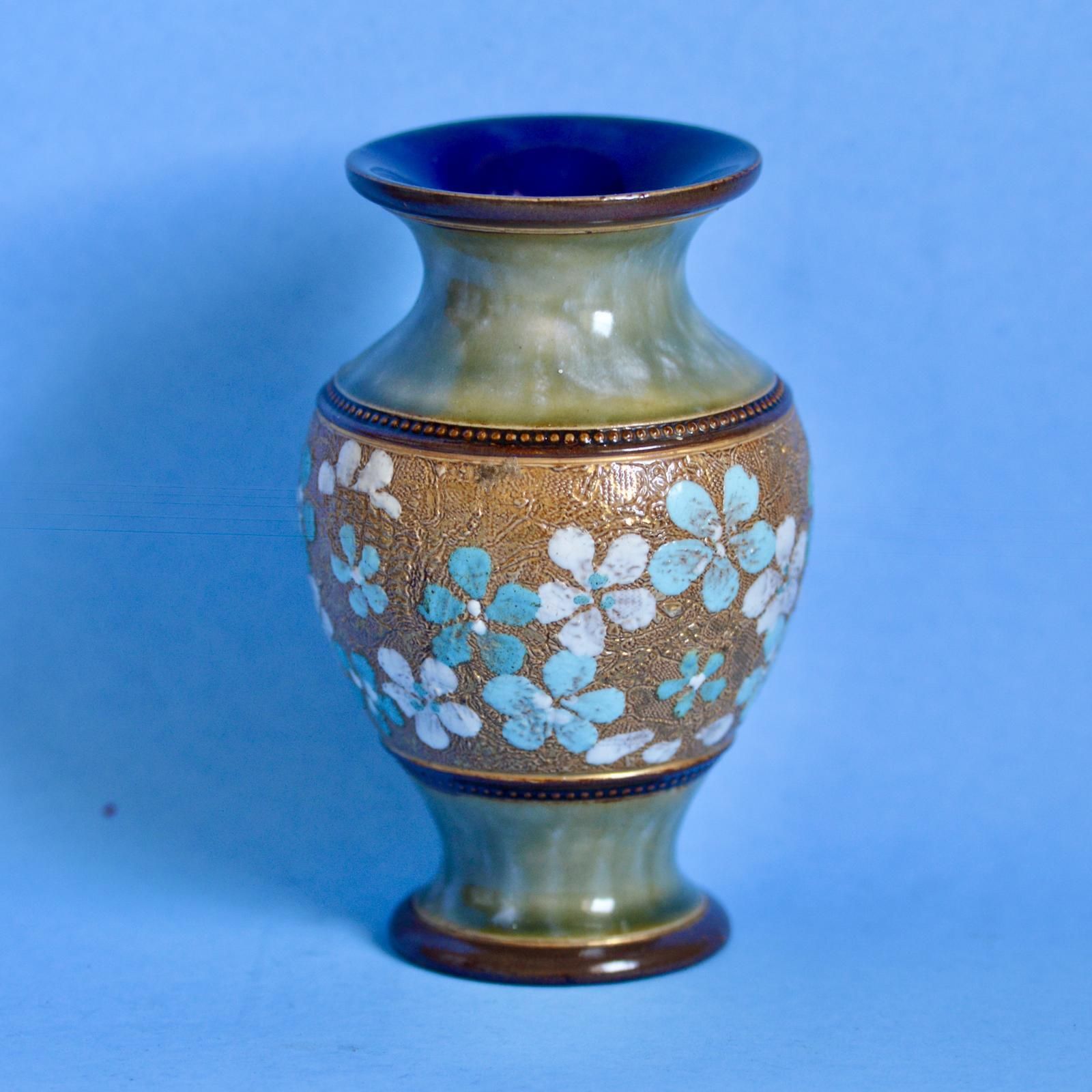 photo for sale Attractive Pair Of Doulton Lambeth Vases (1885 1902 Slater)