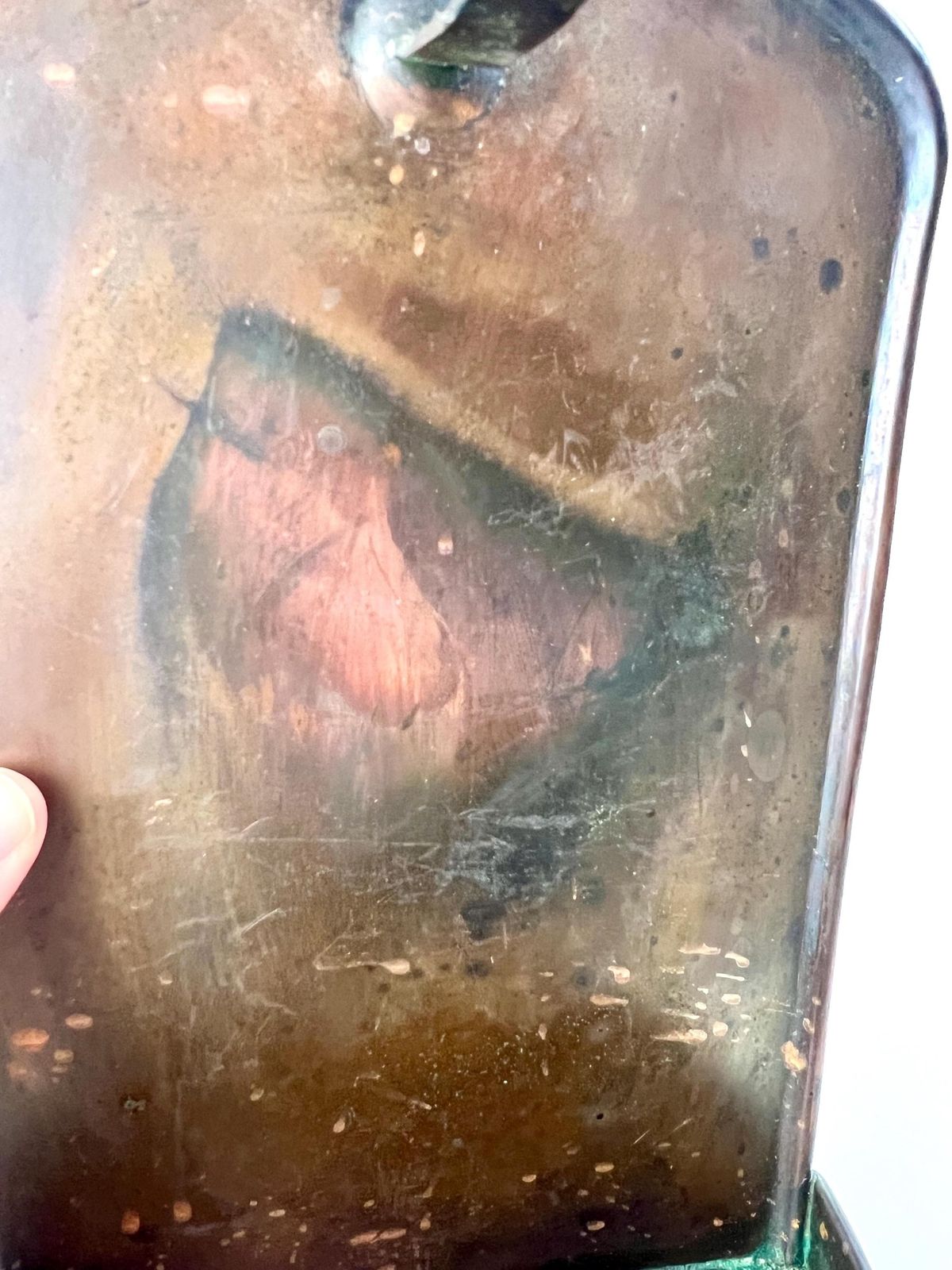 Vintage Copper Wall Sconce Shelf | Primitive Folk Art Religious Decor | Handcrafted Home Accent | Primitive Religious Altar photo buy