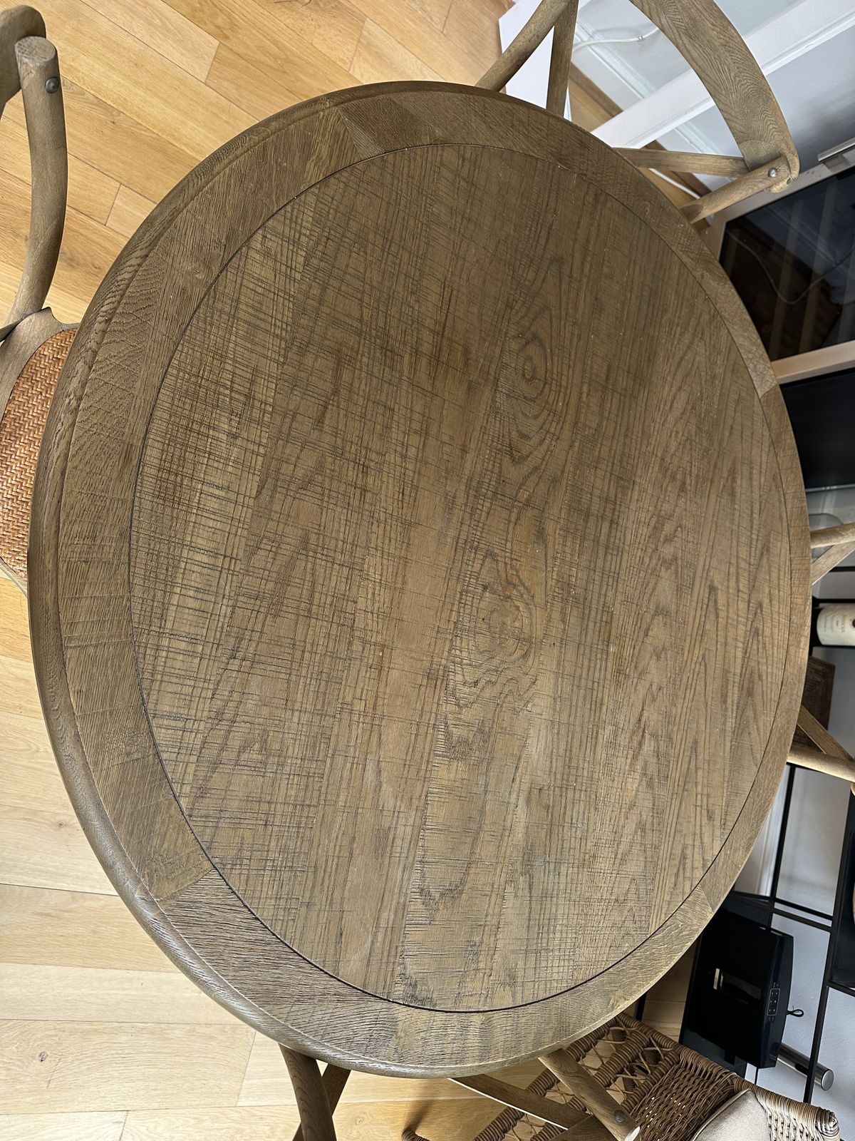 Round Wooden Dining Table And Chairs photo for sale
