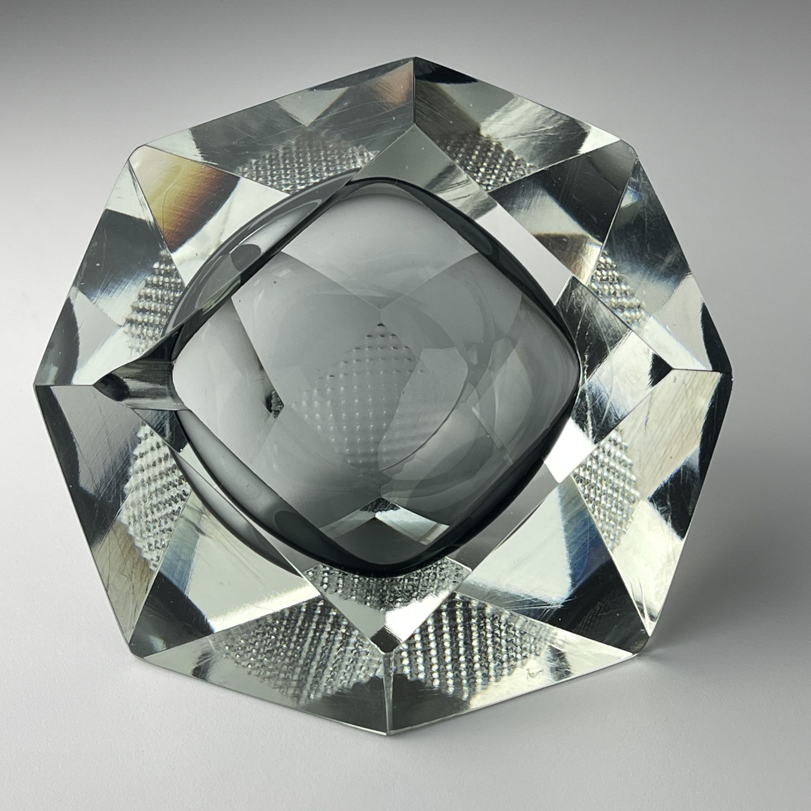 390.0 Original Murano Glass Sommerso Ashtray, Italy, 1970s photo