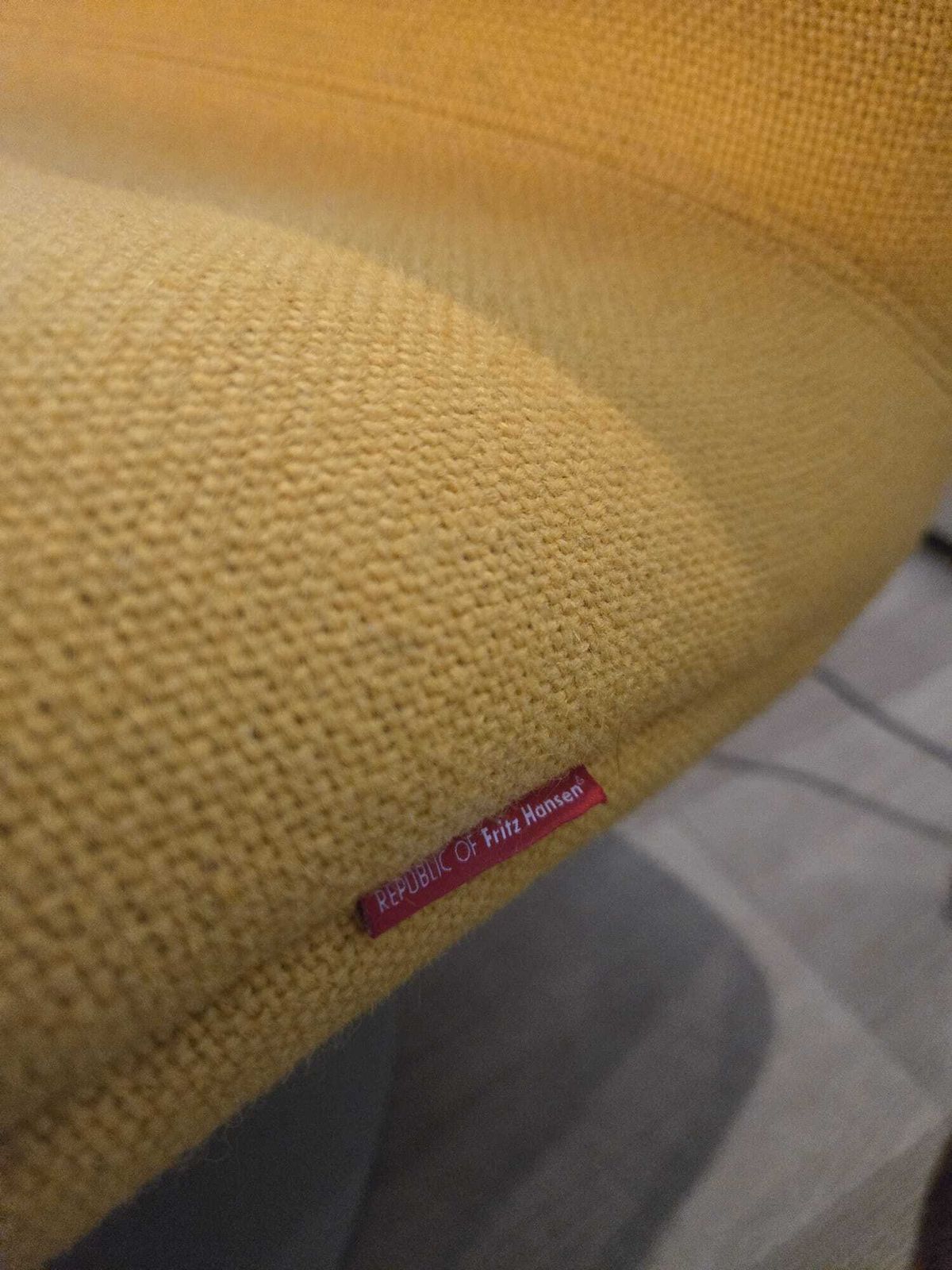 Morten Voss For Fritz Hansen Attitude Chair, Yellow, Swivel Lounge Chair photo vintage