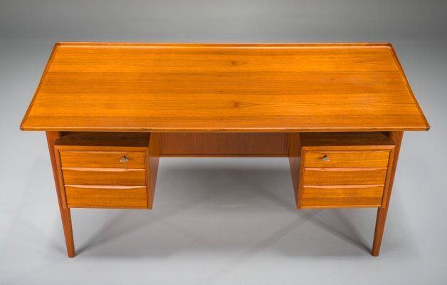 Danish Teak Desk By Peter Lovig Nielsen For Hedensted Mobelfabrik, 1974 photo buy