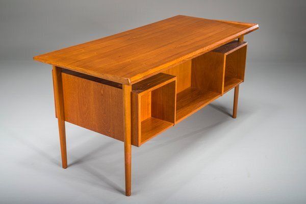 2514.0 Danish Teak Desk By Peter Lovig Nielsen For Hedensted Mobelfabrik, 1974 photo