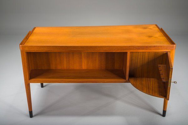 photo for sale Scandinavian Modern Teak Writing Desk Attributed To H. Brockmann Petersen For Poul M. Jessen, 1960s