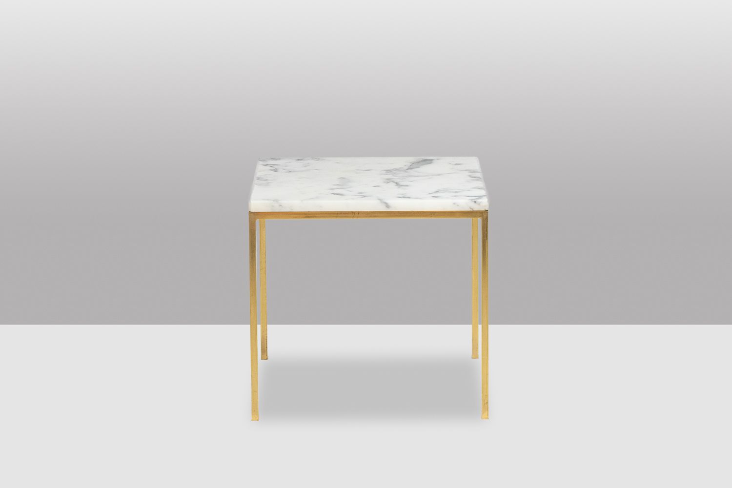 Pair Of End Tables In Marble And Gilded Bronze. 1970s. photo for sale