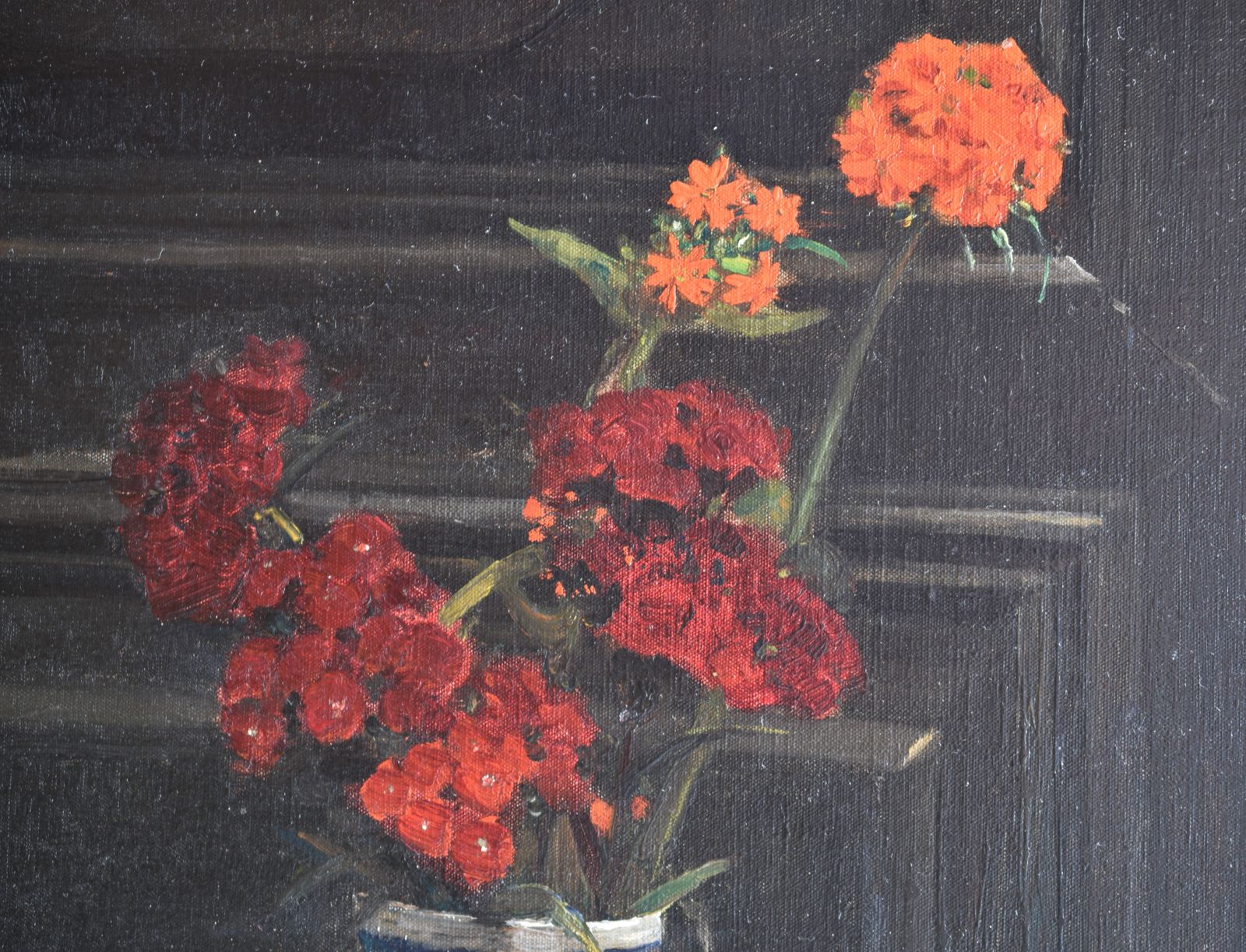 photo furniture Gustav Kampmann, Vase Of Flowers (Circa 1910)
