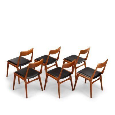 Mid Century #370 Boomerang Chairs In Teak Attributed To E. Christensen For Slagelse, 1962, Set Of 6 photo Furniture