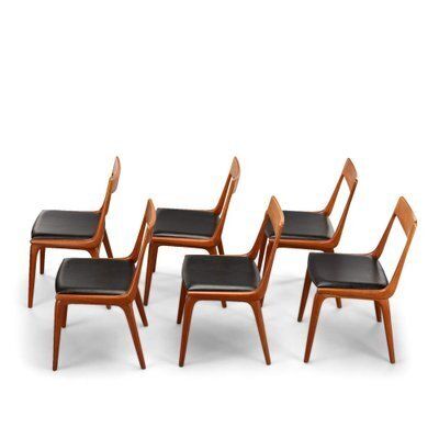 Mid Century #370 Boomerang Chairs In Teak Attributed To E. Christensen For Slagelse, 1962, Set Of 6 photo 6090.0