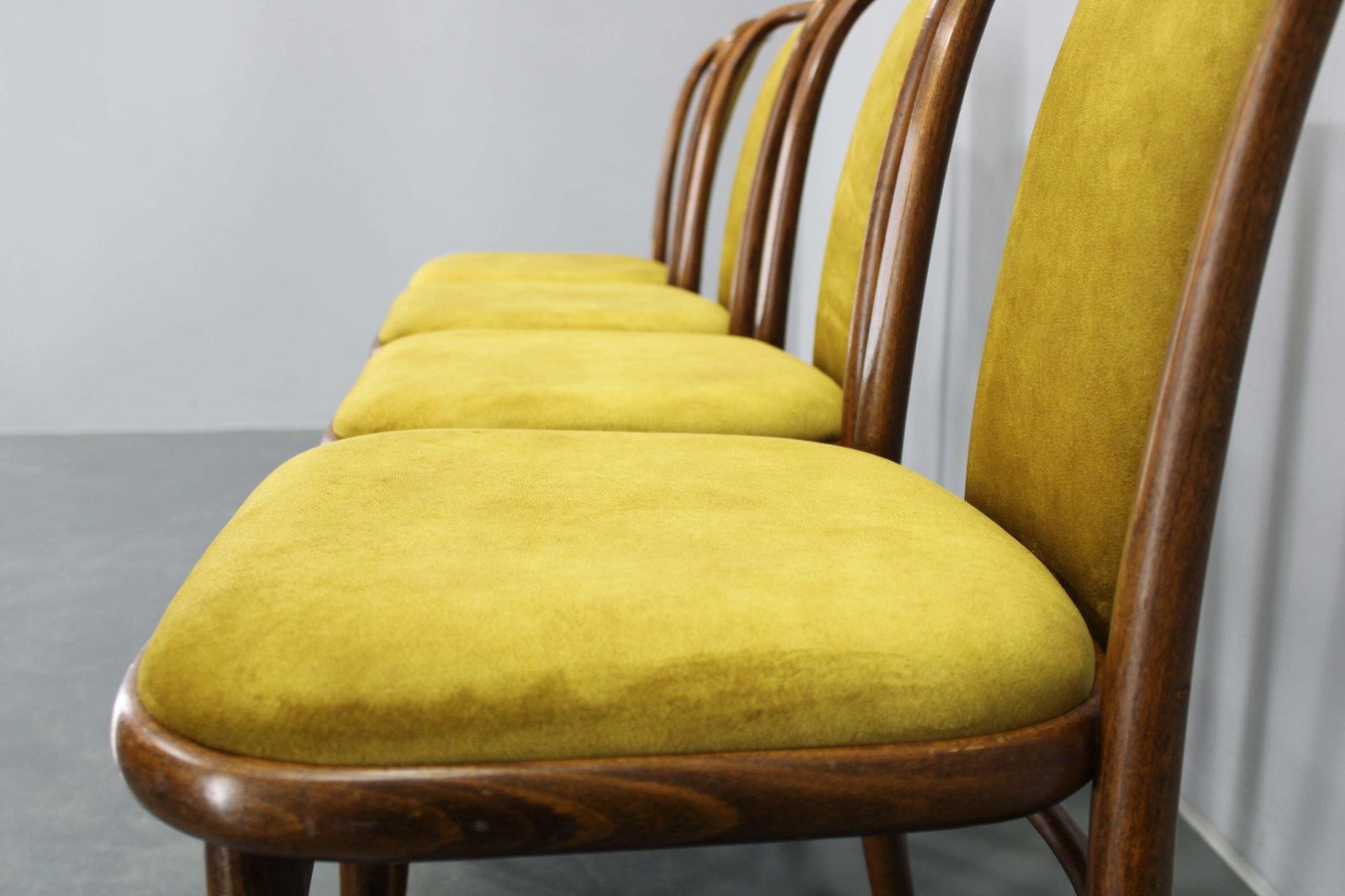 Furniture 1970s Set Of Four Restored Beech Bentwood Dining Chairs By Ton, Czechoslovakia photo