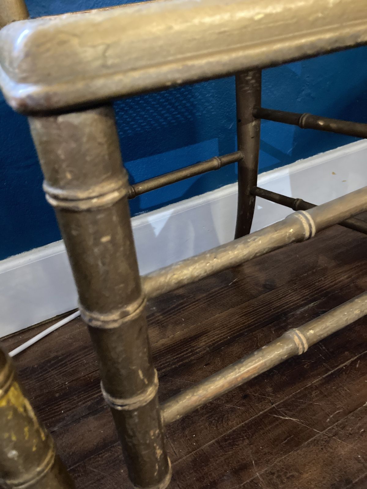Set Of 4 Faux Bamboo Gilt Concert Chairs photo vinterior