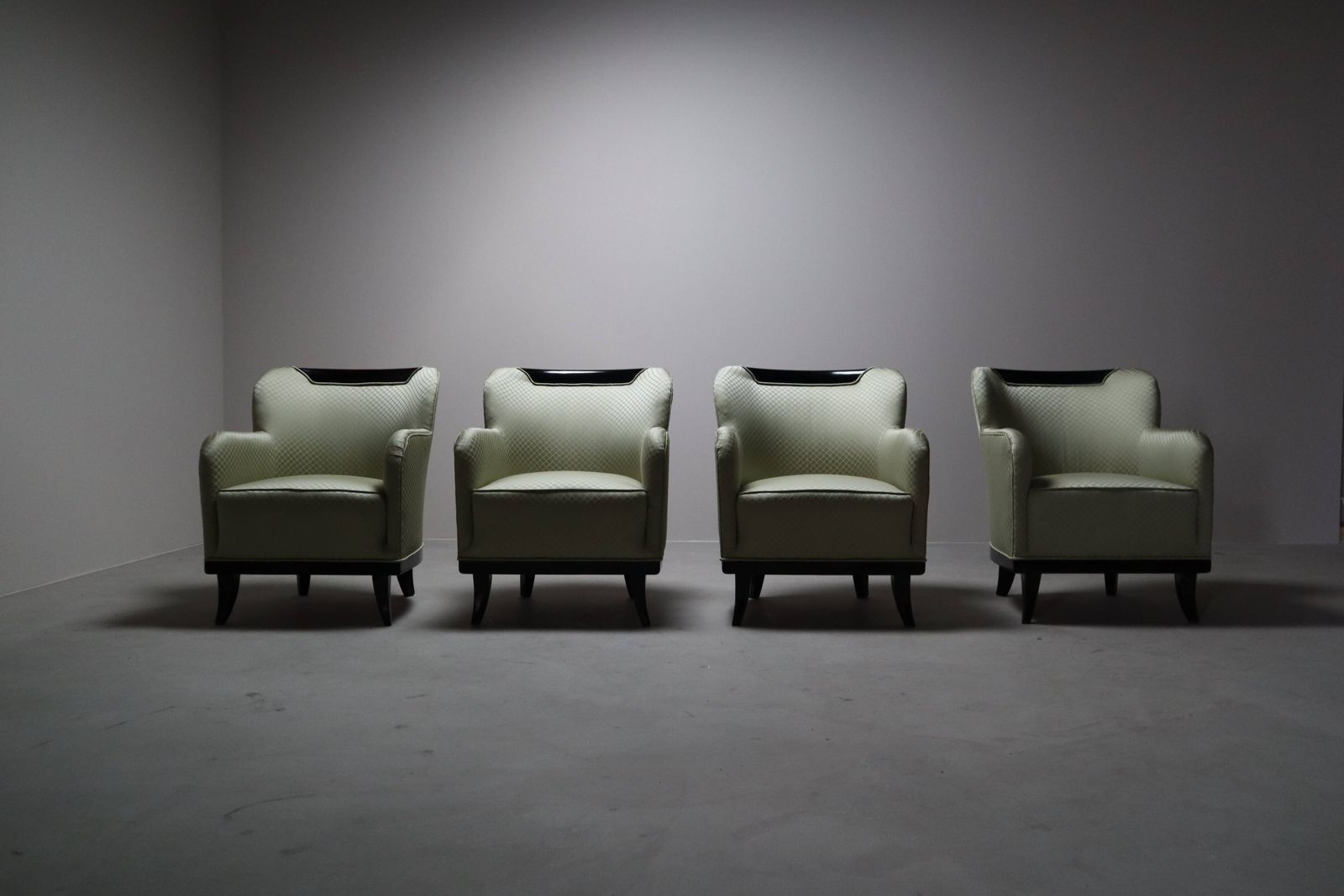 photo vinterior Set Of Four Art Deco Armchairs, 1930 1950