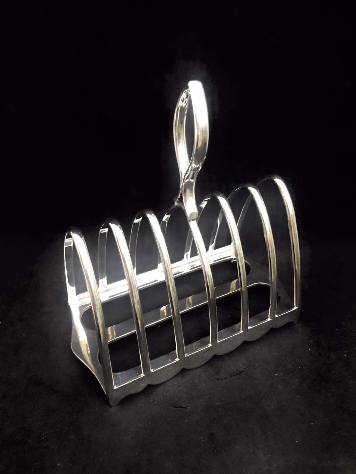 Toast Rack Holder Edwardian Breakfast Set Walker And Hall 6 Slices Toast Rack Antique English Brunch Tableware Wedding Gift Christmas photo Home Decor