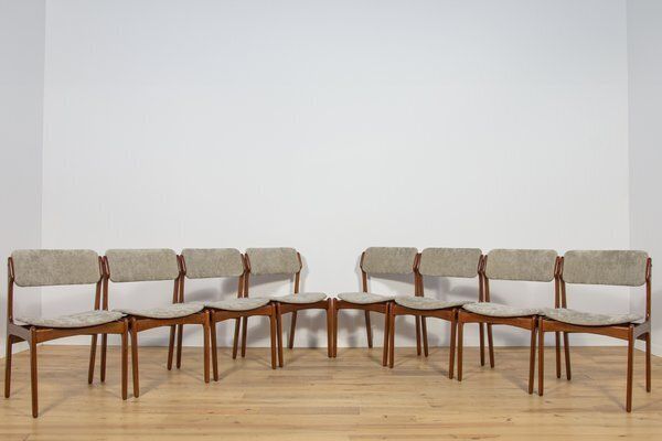 Mid Century Model 49 Dining Chairs In Teak By Erik Buch For Odense Machine Gunning, 1960s, Set Of 8 photo furniture