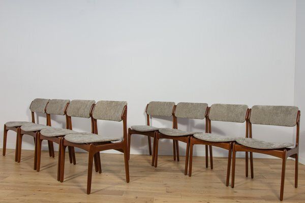 Mid Century Model 49 Dining Chairs In Teak By Erik Buch For Odense Machine Gunning, 1960s, Set Of 8 photo 4155.0