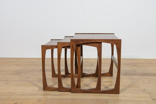Mid Century Teak Nesting Tables By R. Benett For G Plan, United Knigdom, 1970s, Set Of 3 photo for sale