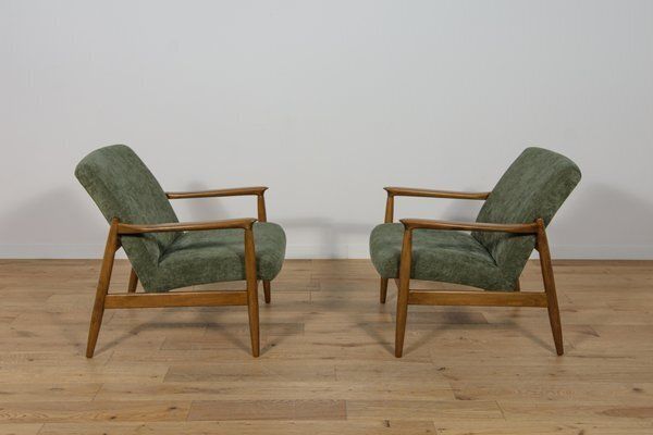 Set Of Mid Century Modern Gfm 64 Chairs By Edmund Homa For Gościcińskie Furniture Factory, 1960s photo 1397.0