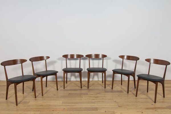 Model 27 Dining Chairs In Rosewood By Kurt østervig For Brande Møbelindustri, 1960s, Set Of 6