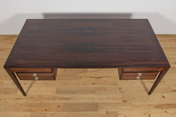 Mid Century Modern Rosewood Freestanding Desk By Finn Juhl For France And Son, 1960s photo vintage