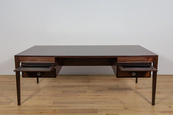 photo furniture Mid Century Modern Rosewood Freestanding Desk By Finn Juhl For France And Son, 1960s