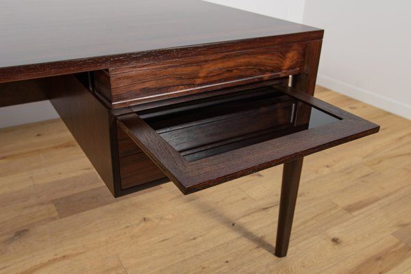 photo vintage Mid Century Modern Rosewood Freestanding Desk By Finn Juhl For France And Son, 1960s