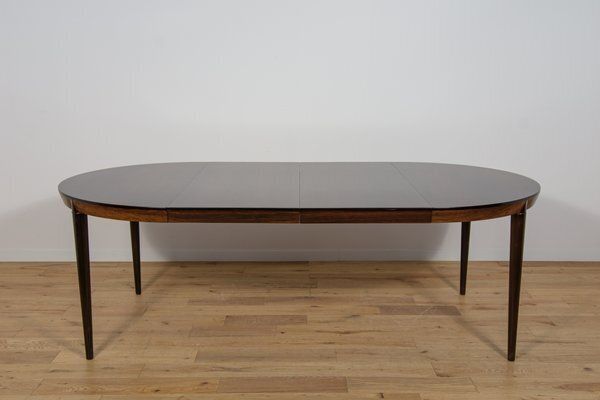 4155.0 Mid Century Round Rosewood Dining Table Model 71 By Severin Hansen For Haslev Møbelsnedkeri, 1960s photo