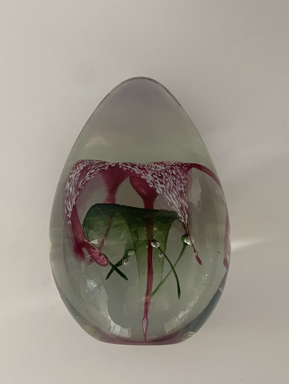 Paul Critchley, Isle Sculptured Glass, Floral Art Glass Paperweight photo buy