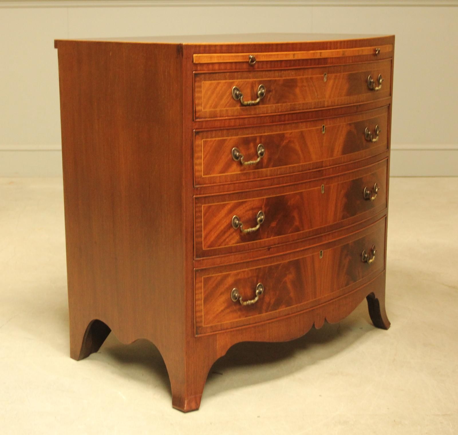Early 20th Century Mahogany Bow Front Chest Of Drawers photo 795.0