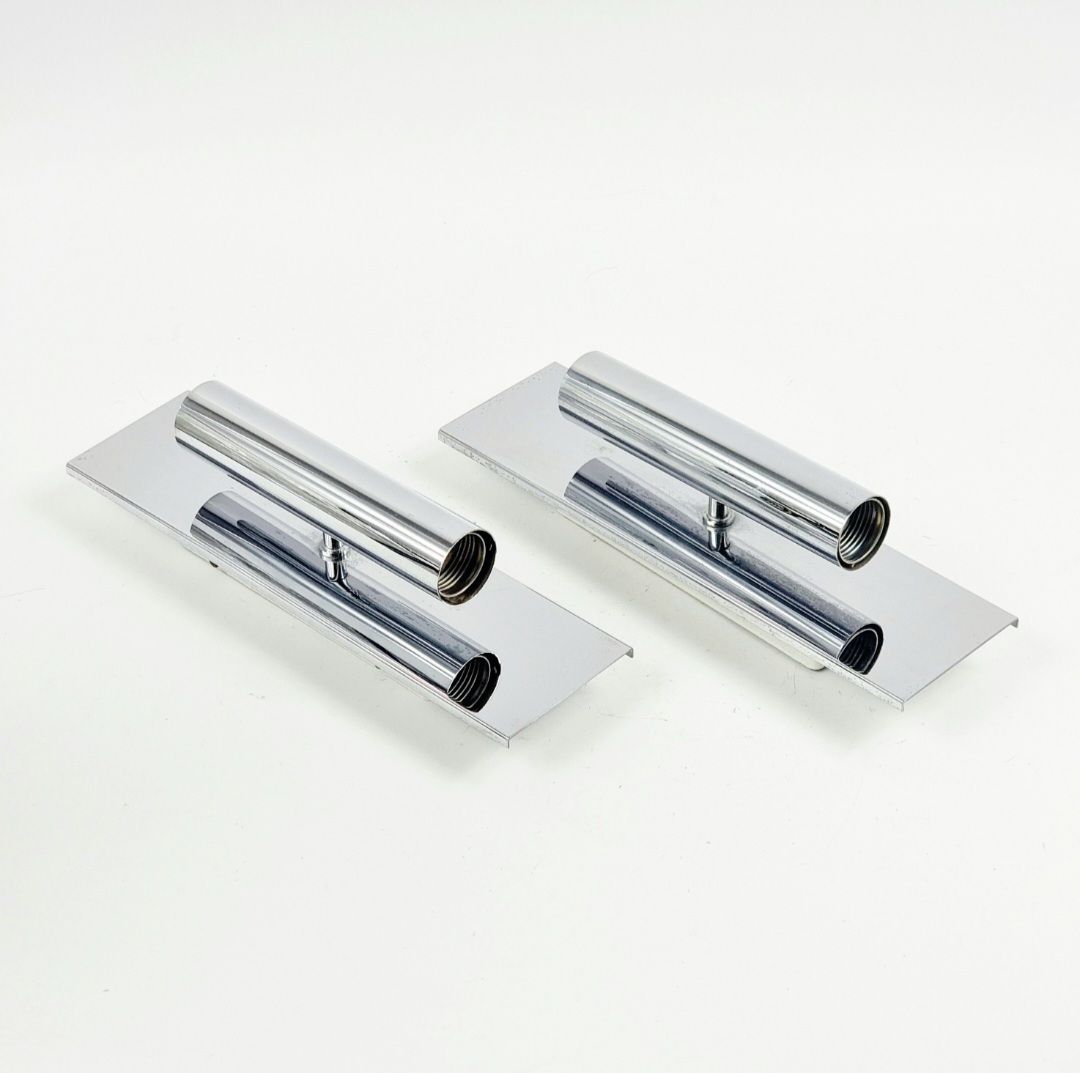 photo furniture Pair Of Mid Century Sputnik Chrome Wall Lamps From Doria, Germany, 1970s