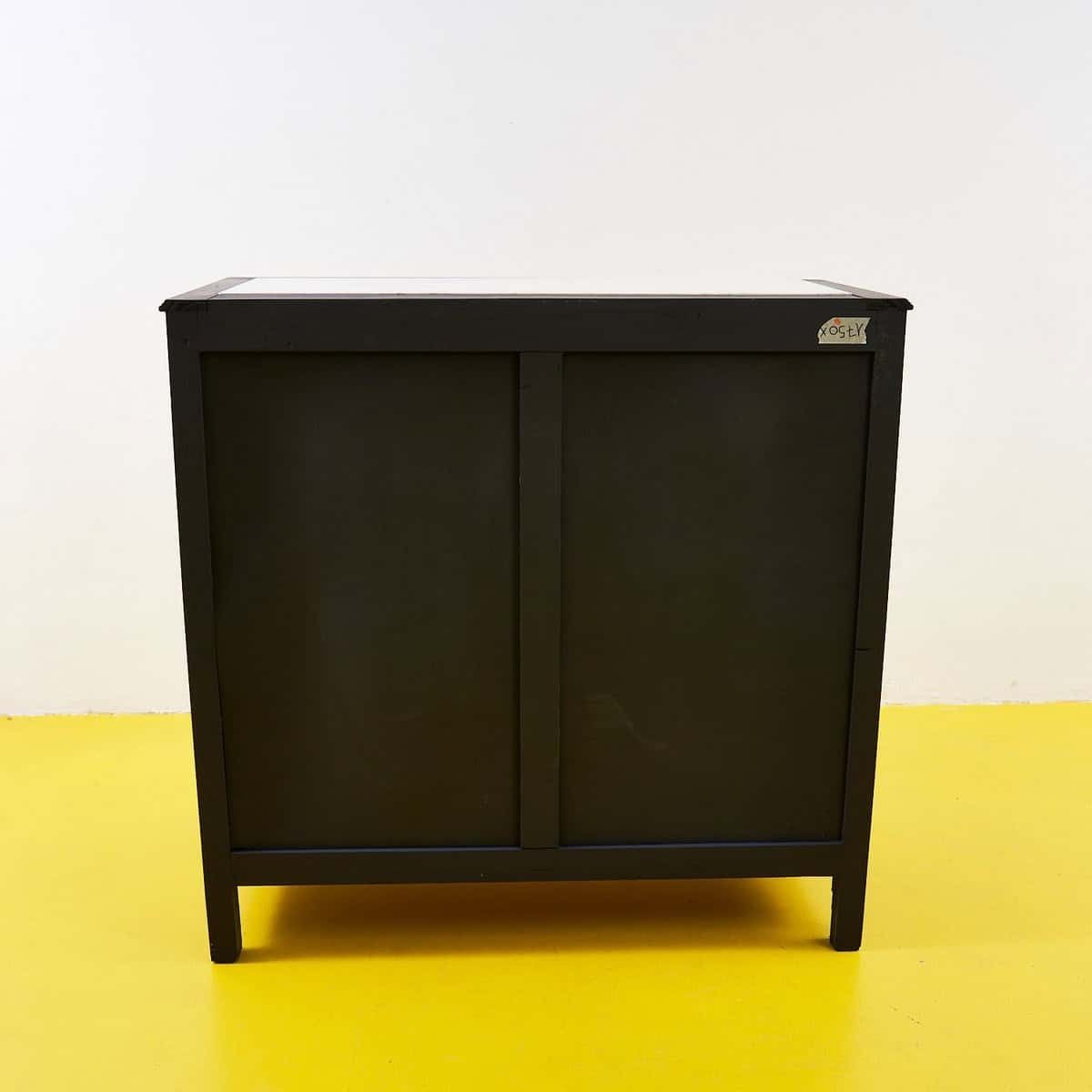 photo furniture Black Chest Of Drawers With White Marble