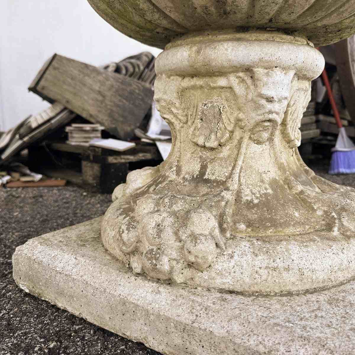 Large Stone And Cement Vase, A Majestic Presence To Decorate Gardens Or Courtyards With Classic Style. photo 793.0