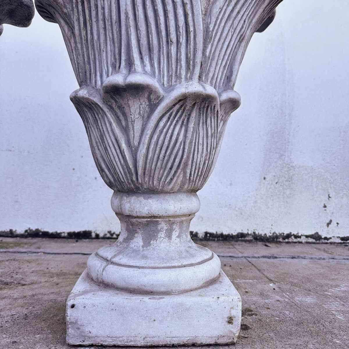 Twin Planters With Intricate Detailing, Perfect For Creating Symmetry And Beauty In The Garden. photo vintage
