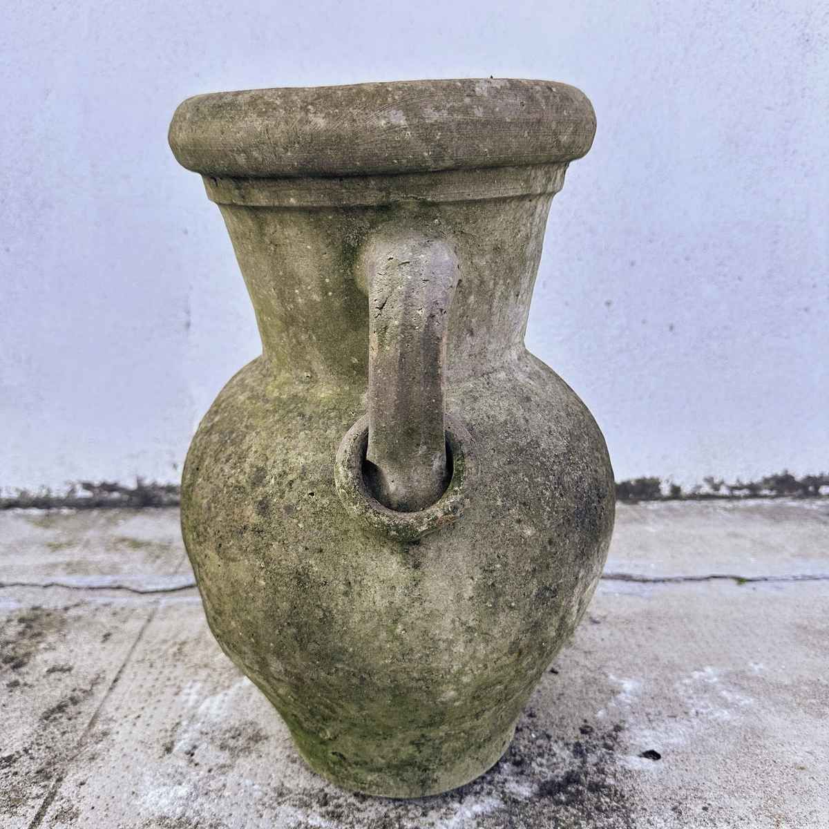 Terracotta Pot With Double Handles, Ideal For A Rustic Touch In The Garden Or Patio. photo for sale